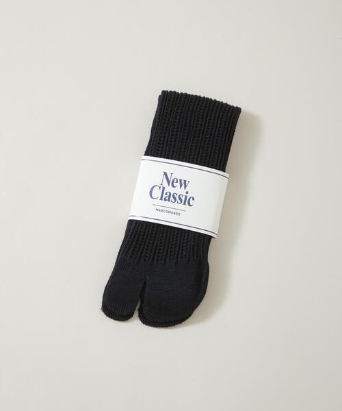 MARCOMONDE（マルコモンド）の「MARCOMONDE/wholegarment race tabi socks（ソックス/靴下・レディース・ブラック/ホワイト・FREE）」の8枚目の写真