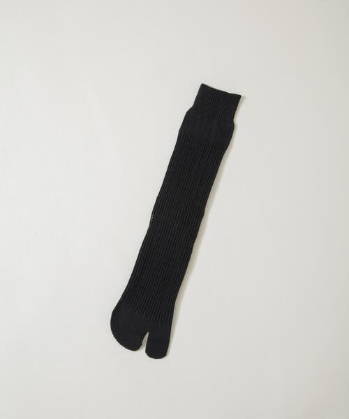 MARCOMONDE（マルコモンド）の「MARCOMONDE/wholegarment race tabi socks（ソックス/靴下・レディース・ブラック/ホワイト・FREE）」の9枚目の写真
