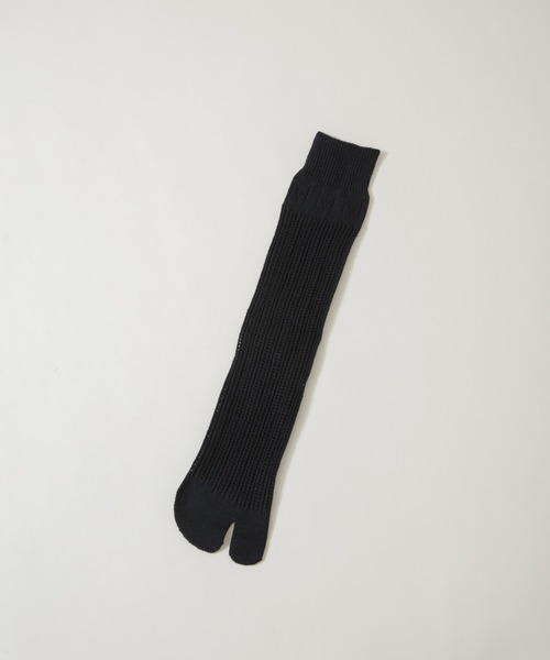 MARCOMONDE（マルコモンド）の「MARCOMONDE/wholegarment race tabi socks（ソックス/靴下・レディース・ブラック/ホワイト・FREE）」の4枚目の写真