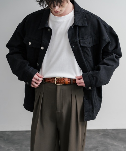Rocky Monroe(ロッキーモンロー)の「リアルレザー 本革 ラウンドスクエアバックルメッシュベルト(ベルト・メンズ・ブラック/ブラウン/ワイン・FREE)」の20枚目の写真
