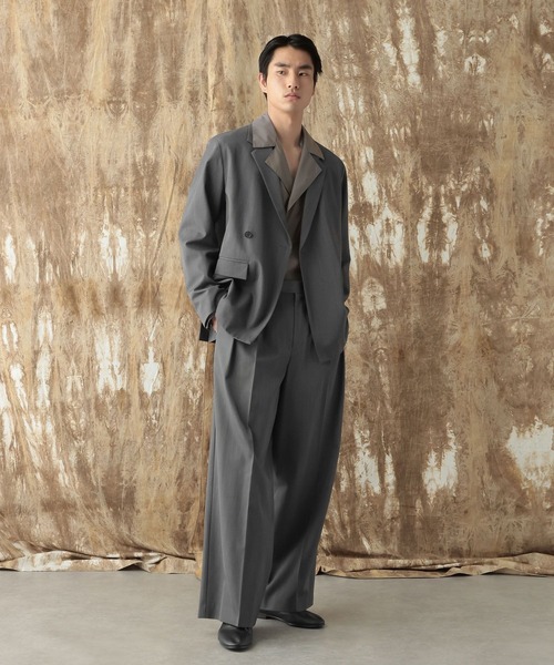 レオナール ウール混 テーラードジャケット グレー 9AR NARRIL】Wool Blend Tailored Jacket（テーラードジャケット）｜HARE