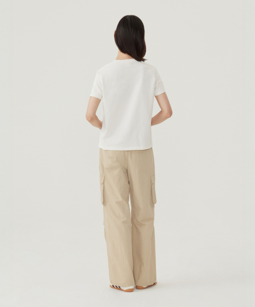COVERNAT WOMAN（カバーナットウーマン）の「[2PACK] ウィメンズクールコットンエッセンシャルTシャツオートミール+ブラック（Tシャツ/カットソー・レディース・その他・WS/WM/LARGE）」の7枚目の写真