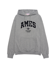 BASIC APPLIQUE HOODIE GREY
