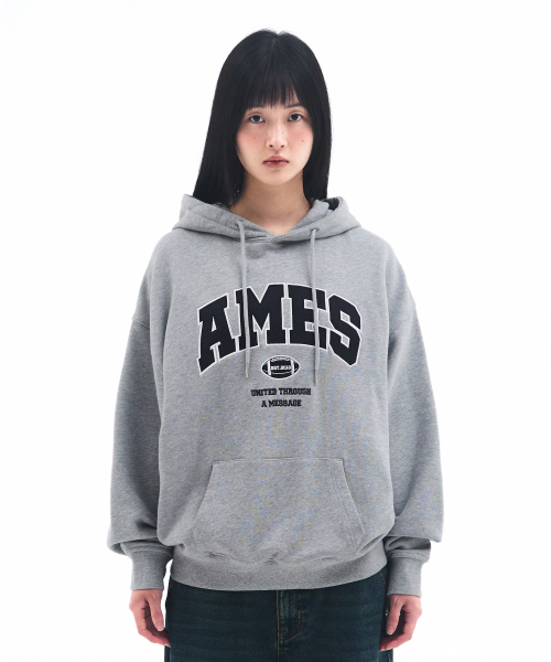 AMESWORLDWIDE（アメスワールドワイド）の「BASIC APPLIQUE HOODIE GREY（パーカー・レディース・その他・LARGE/MEDIUM/SMALL）」の3枚目の写真
