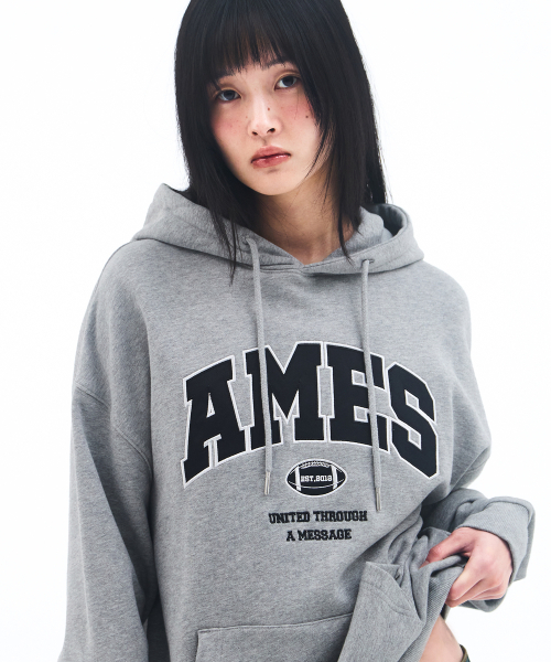 AMESWORLDWIDE（アメスワールドワイド）の「BASIC APPLIQUE HOODIE GREY（パーカー・レディース・その他・LARGE/MEDIUM/SMALL）」の5枚目の写真