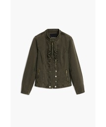 Desigual | フリルスタンドカラーデニムジャケット(ブルゾン)