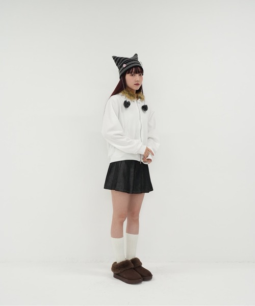 Uenui（ウニュイ）の「ファー パーカー（パーカー・レディース・ホワイト/ブラック・FREE）」の12枚目の写真