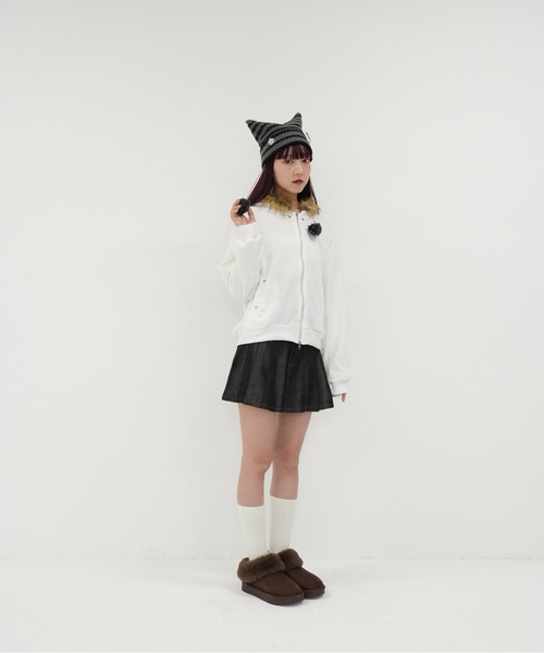 Uenui（ウニュイ）の「ファー パーカー（パーカー・レディース・ホワイト/ブラック・FREE）」の13枚目の写真