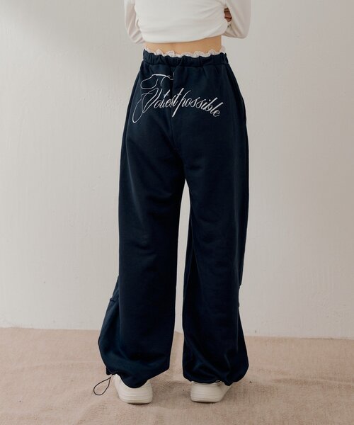 Chico（チコ）の「【セットアップ対応】バックロゴルーズスウェットパンツ（その他パンツ・レディース・ネイビー/グレー/アイボリー・FREE）」の13枚目の写真