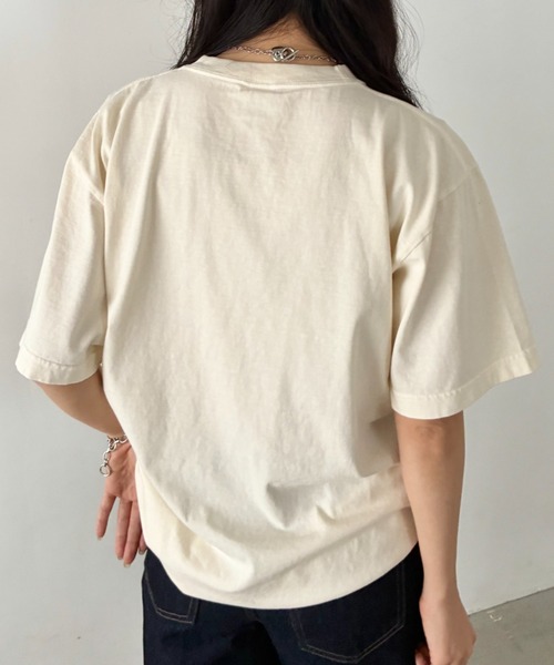 Niell(ニール)の「ハイグレードコットンガーメントダイTシャツ/5.6Ooz 半袖Tシャツ クルーネック ユニセックス コットン100%(Tシャツ/カットソー・レディース・ブラウン/グリーン/ネイビー/イエロー/ホワイト/レッド/グレー/ブラック・M/S/XL/L)」の15枚目の写真