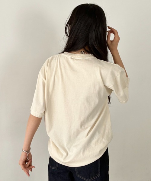 Niell(ニール)の「ハイグレードコットンガーメントダイTシャツ/5.6Ooz 半袖Tシャツ クルーネック ユニセックス コットン100%(Tシャツ/カットソー・レディース・ブラウン/グリーン/ネイビー/イエロー/ホワイト/レッド/グレー/ブラック・M/S/XL/L)」の16枚目の写真