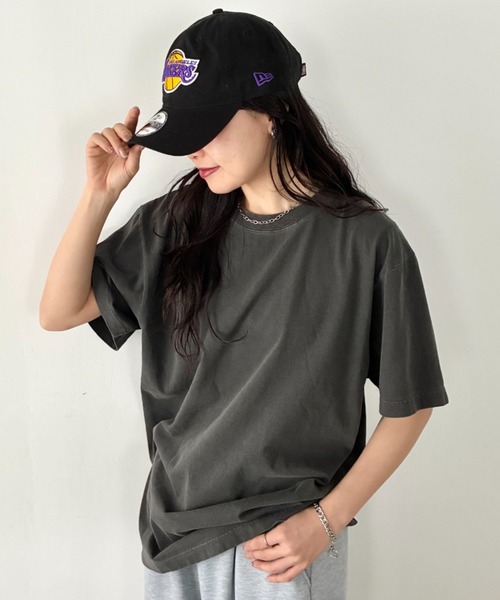 Niell(ニール)の「ハイグレードコットンガーメントダイTシャツ/5.6Ooz 半袖Tシャツ クルーネック ユニセックス コットン100%(Tシャツ/カットソー・レディース・ブラウン/グリーン/ネイビー/イエロー/ホワイト/レッド/グレー/ブラック・M/S/XL/L)」の21枚目の写真