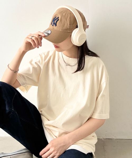 Niell(ニール)の「ハイグレードコットンガーメントダイTシャツ/5.6Ooz 半袖Tシャツ クルーネック ユニセックス コットン100%(Tシャツ/カットソー・レディース・ブラウン/グリーン/ネイビー/イエロー/ホワイト/レッド/グレー/ブラック・M/S/XL/L)」の11枚目の写真