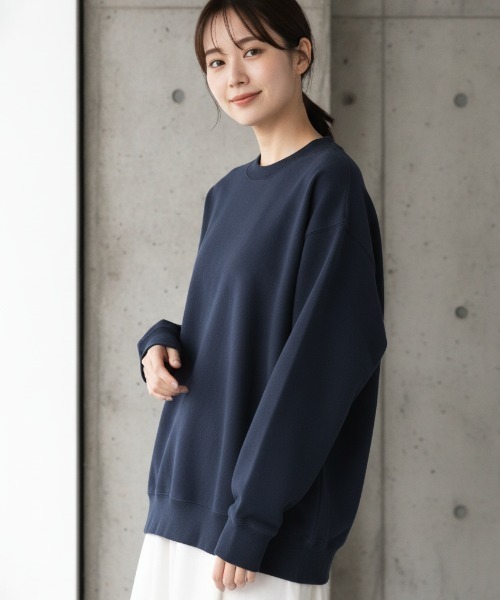 LIFEMAX(ライフマックス)の「【LIFEMAX/ライフマックス】10オンス トレーナー(裏パイル)/クルーネック トレーナー 厚手 ビッグサイズ ユニセックス 無地(スウェット・メンズ・アッシュ/ブラック/杢グレー/インディゴブルー/チャコール/アイボリー/ネイビー・XXX-LARGE)」の6枚目の写真