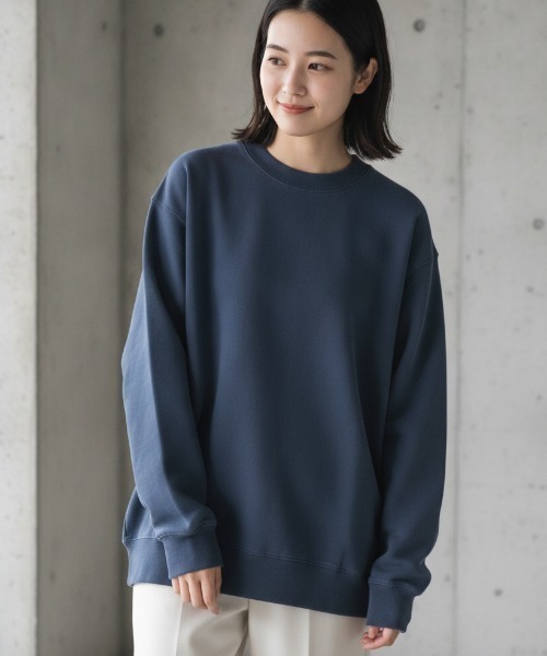 LIFEMAX(ライフマックス)の「【LIFEMAX/ライフマックス】10オンス トレーナー(裏パイル)/クルーネック トレーナー 厚手 ビッグサイズ ユニセックス 無地(スウェット・メンズ・アッシュ/ブラック/杢グレー/インディゴブルー/チャコール/アイボリー/ネイビー・XXX-LARGE)」の7枚目の写真