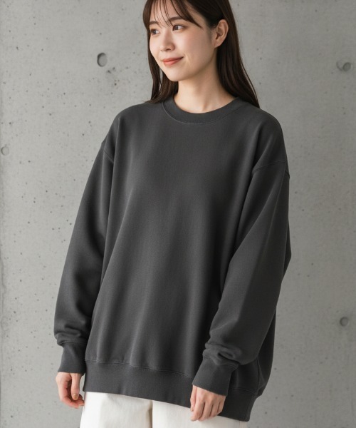 LIFEMAX(ライフマックス)の「【LIFEMAX/ライフマックス】10オンス トレーナー(裏パイル)/クルーネック トレーナー 厚手 ビッグサイズ ユニセックス 無地(スウェット・メンズ・アッシュ/ブラック/杢グレー/インディゴブルー/チャコール/アイボリー/ネイビー・XXX-LARGE)」の5枚目の写真