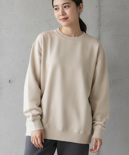 LIFEMAX(ライフマックス)の「【LIFEMAX/ライフマックス】10オンス トレーナー(裏パイル)/クルーネック トレーナー 厚手 ビッグサイズ ユニセックス 無地(スウェット・メンズ・アッシュ/ブラック/杢グレー/インディゴブルー/チャコール/アイボリー/ネイビー・XXX-LARGE)」の2枚目の写真