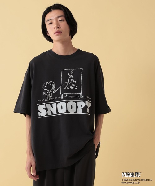 PEANUTS】スヌーピー加工プリントTシャツ【UNISEX】（Tシャツ