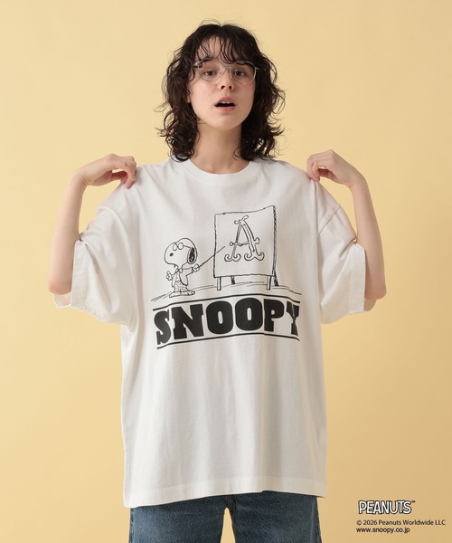 GEORGE'S(ジョージズ)の「【PEANUTS】スヌーピー加工プリントTシャツ【UNISEX】(Tシャツ/カットソー・メンズ・サックスブルー/ブラック/オフホワイト・LARGE/MEDIUM)」の8枚目の写真