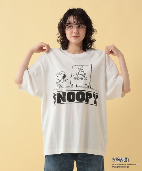 GEORGE'S(ジョージズ)の「【PEANUTS】スヌーピー加工プリントTシャツ【UNISEX】(Tシャツ/カットソー・メンズ・サックスブルー/ブラック/オフホワイト・LARGE/MEDIUM)」の9枚目の写真