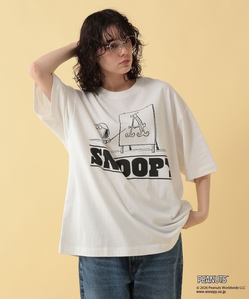 GEORGE'S(ジョージズ)の「【PEANUTS】スヌーピー加工プリントTシャツ【UNISEX】(Tシャツ/カットソー・メンズ・サックスブルー/ブラック/オフホワイト・LARGE/MEDIUM)」の10枚目の写真
