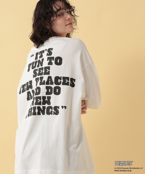GEORGE'S(ジョージズ)の「【PEANUTS】スヌーピー加工プリントTシャツ【UNISEX】(Tシャツ/カットソー・メンズ・サックスブルー/ブラック/オフホワイト・LARGE/MEDIUM)」の13枚目の写真