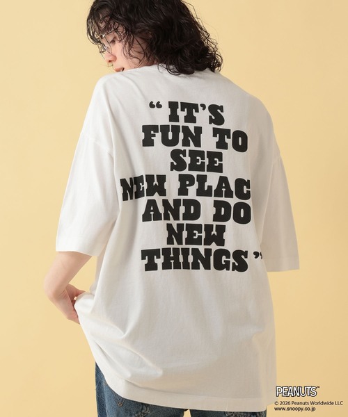 GEORGE'S(ジョージズ)の「【PEANUTS】スヌーピー加工プリントTシャツ【UNISEX】(Tシャツ/カットソー・メンズ・サックスブルー/ブラック/オフホワイト・LARGE/MEDIUM)」の15枚目の写真