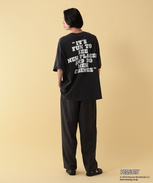 GEORGE'S(ジョージズ)の「【PEANUTS】スヌーピー加工プリントTシャツ【UNISEX】(Tシャツ/カットソー・メンズ・サックスブルー/ブラック/オフホワイト・LARGE/MEDIUM)」の18枚目の写真