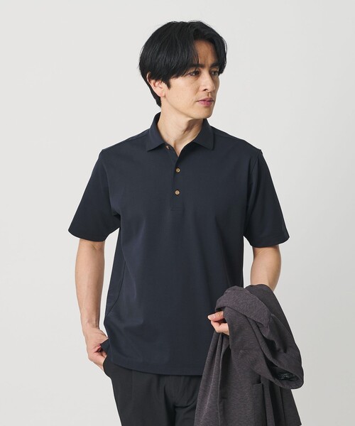 BEAUTY&YOUTH UNITED ARROWS（ビューティーアンドユースユナイテッドアローズ）の「クール ハイゲージ モクロディ ポロシャツ 接触冷感 抗菌防臭（ポロシャツ・メンズ・ロイヤルブルー/ホワイト/ダークグレー/ネイビー・S/XL/L/M）」の5枚目の写真