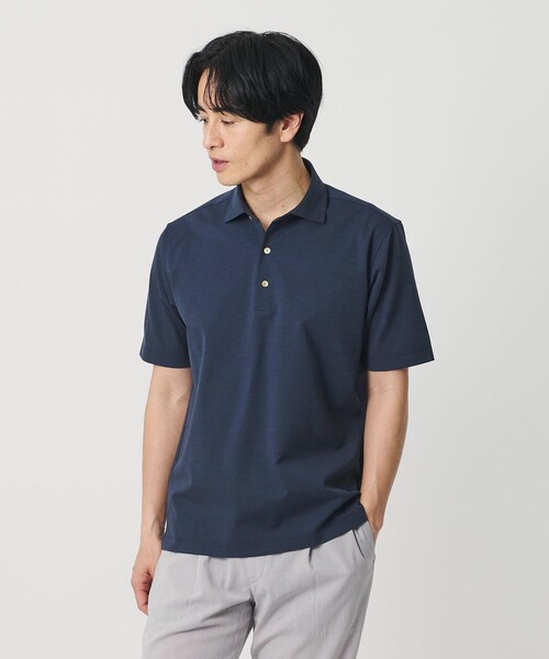 BEAUTY&YOUTH UNITED ARROWS（ビューティーアンドユースユナイテッドアローズ）の「クール ハイゲージ モクロディ ポロシャツ 接触冷感 抗菌防臭（ポロシャツ・メンズ・ロイヤルブルー/ホワイト/ダークグレー/ネイビー・S/XL/L/M）」の13枚目の写真