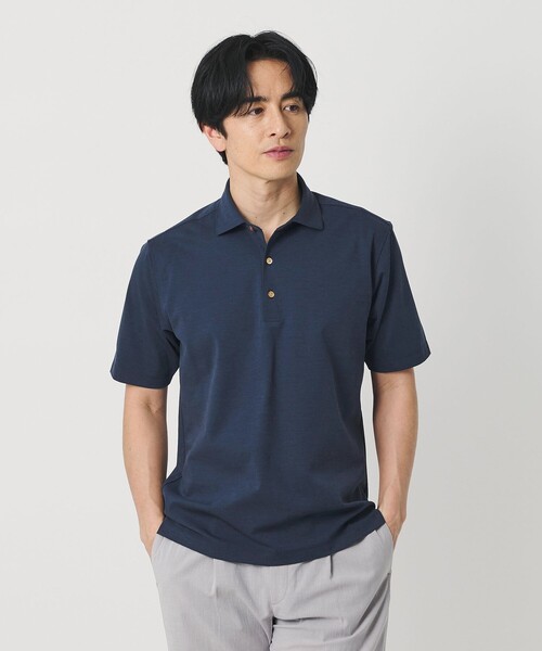 BEAUTY&YOUTH UNITED ARROWS（ビューティーアンドユースユナイテッドアローズ）の「クール ハイゲージ モクロディ ポロシャツ 接触冷感 抗菌防臭（ポロシャツ・メンズ・ロイヤルブルー/ホワイト/ダークグレー/ネイビー・S/XL/L/M）」の14枚目の写真