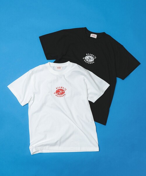 BEAMS RECORDS(ビームスレコーズ)の「BEAMS RECORDS / LOGO PRINT T-shits(Tシャツ/カットソー・メンズ・ブラック/ホワイト・MEDIUM/LARGE/X-LARGE/SMALL/XX-LARGE)」の1枚目の写真