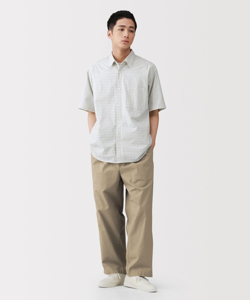 無印良品（ムジルシリョウヒン）の「紳士　涼感　タックストレートパンツ（その他パンツ・メンズ・グレー系/ブラック/ブラウン系・S/M/L/XL）」の12枚目の写真