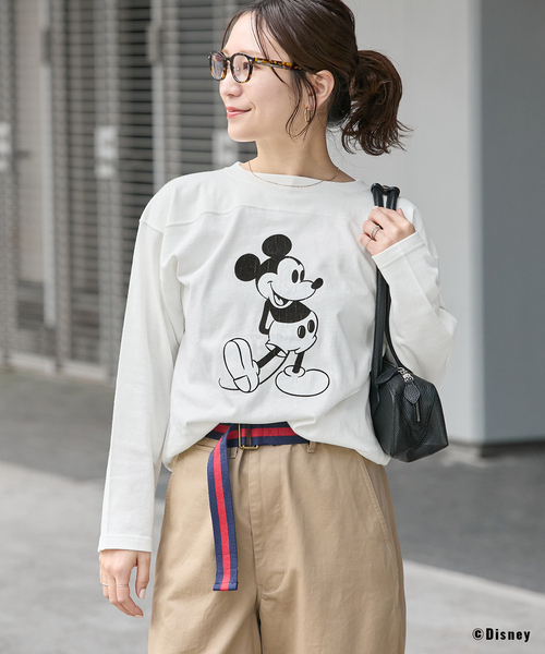 JOURNAL STANDARD(ジャーナルスタンダード)の「《追加2》MICKEY / FOOTBALL T(Tシャツ/カットソー・レディース・ホワイト/ブラック系その他・FREE)」の14枚目の写真
