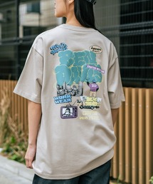 【BEN DAVIS/ベンデイビス】【着た瞬間、ひんやり】接触冷感 Tシャツ コットン見え スプレーアート 発泡プリント