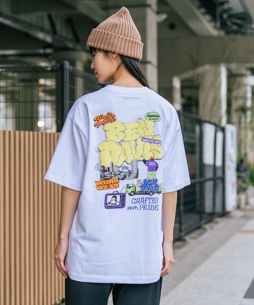 BEN DAVIS（ベンデイビス）の「【BEN DAVIS/ベンデイビス】【着た瞬間、ひんやり】接触冷感 Tシャツ コットン見え スプレーアート 発泡プリント（Tシャツ/カットソー・メンズ・ベージュ/ホワイト/ブラック・SMALL/MEDIUM/LARGE/X-LARGE）」の11枚目の写真