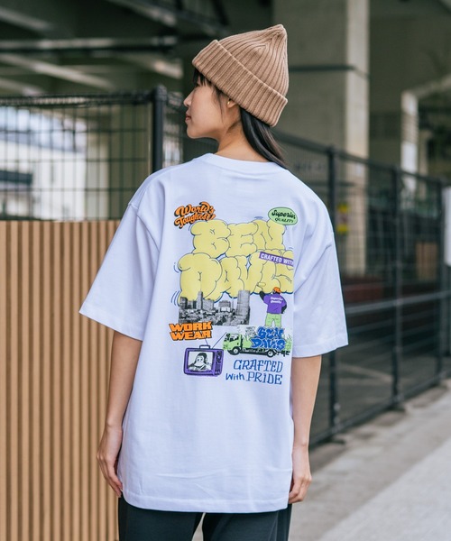 BEN DAVIS（ベンデイビス）の「【BEN DAVIS/ベンデイビス】【着た瞬間、ひんやり】接触冷感 Tシャツ コットン見え スプレーアート 発泡プリント（Tシャツ/カットソー・メンズ・ベージュ/ホワイト/ブラック・SMALL/MEDIUM/LARGE/X-LARGE）」の12枚目の写真