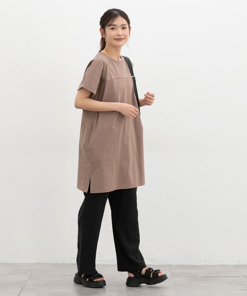 Honeys（ハニーズ）の「麻混イージーパンツ（その他パンツ・レディース・モカ/ブラウン/ライトカーキ/アイボリー/ブラック・L/LL/M/S）」の9枚目の写真