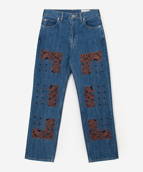 Bshop（ビショップ）の「NOMARHYTHM TEXTILE | 〈別注〉バンダナ刺繍 デニムパンツ WOMEN（デニムパンツ・レディース・Nat/ダークインディゴブルー・0/00）」の9枚目の写真