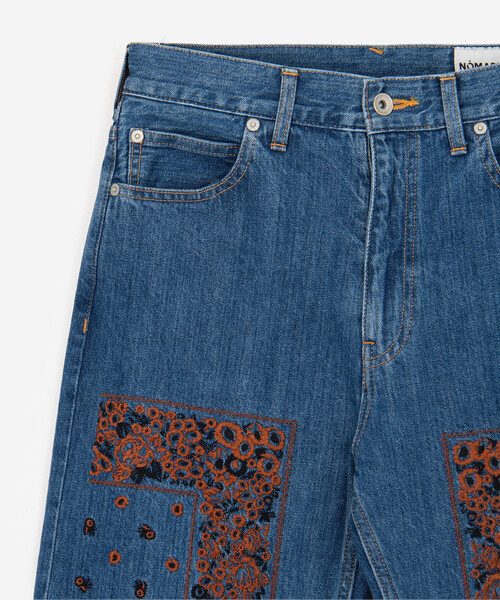 Bshop（ビショップ）の「NOMARHYTHM TEXTILE | 〈別注〉バンダナ刺繍 デニムパンツ WOMEN（デニムパンツ・レディース・Nat/ダークインディゴブルー・0/00）」の7枚目の写真