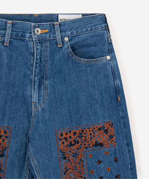 Bshop（ビショップ）の「NOMARHYTHM TEXTILE | 〈別注〉バンダナ刺繍 デニムパンツ WOMEN（デニムパンツ・レディース・Nat/ダークインディゴブルー・0/00）」の6枚目の写真
