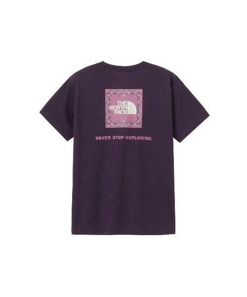 THE NORTH FACE(ザノースフェイス)の「THE NORTH FACE SHORT SLEEVE BANDANA SQUARE LOGO TEE WNS(ザ・ノース・フェイス ショートスリーブバンダナスクエアロゴティー(レディース))(Tシャツ/カットソー・レディース・パープル系・X-LARGE/LARGE/MEDIUM)」の3枚目の写真