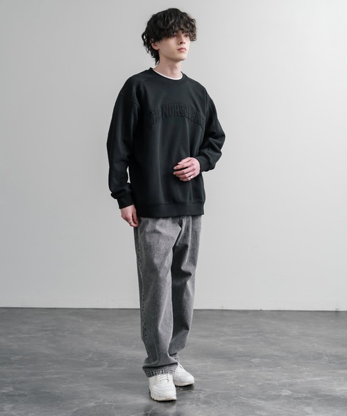 THE NORTH FACE(ザノースフェイス)の「THE NORTH FACE ザ・ノースフェイス M'S KINETIC SWEATSHIRTS 裏起毛キネティックスウェットトレーナー(スウェット・メンズ・グレー/ダークカーキ/ブラック/ベージュ・XL/M/XXL/L)」の9枚目の写真