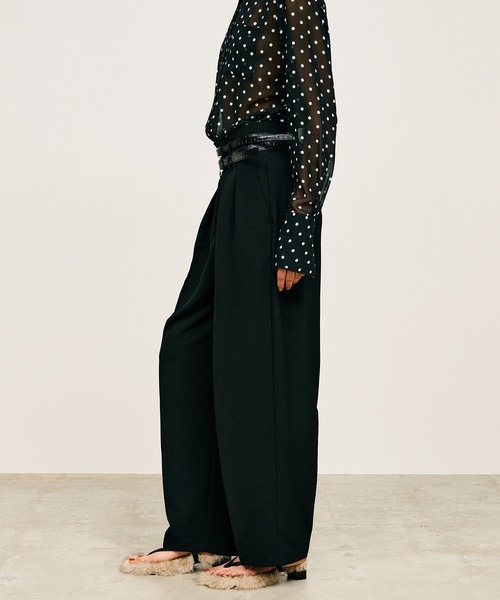 PRANK PROJECT（プランクプロジェクト）の「【2026Summer Pre-Order】ダブルベルトスラックス / Double Belt Slacks（スラックス・レディース・ブラウン/ホワイト/ブラック・34/36/38）」の19枚目の写真