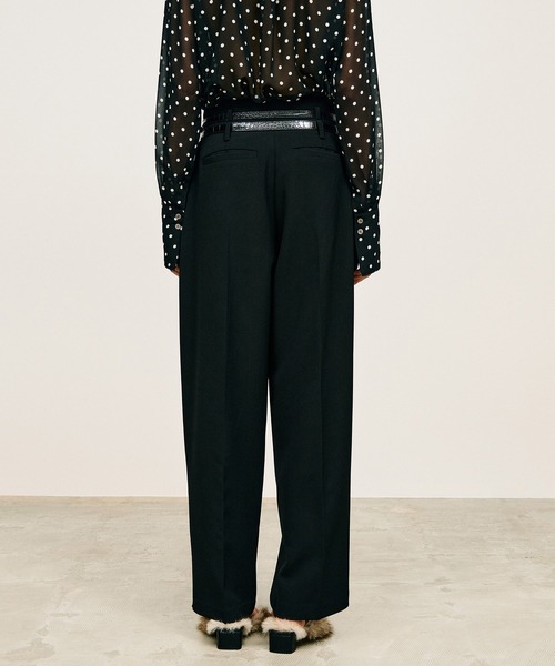 PRANK PROJECT（プランクプロジェクト）の「【2026Summer Pre-Order】ダブルベルトスラックス / Double Belt Slacks（スラックス・レディース・ブラウン/ホワイト/ブラック・34/36/38）」の20枚目の写真