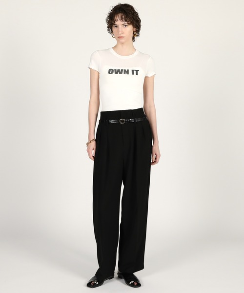 PRANK PROJECT（プランクプロジェクト）の「【2026Summer Pre-Order】ダブルベルトスラックス / Double Belt Slacks（スラックス・レディース・ブラウン/ホワイト/ブラック・34/36/38）」の14枚目の写真