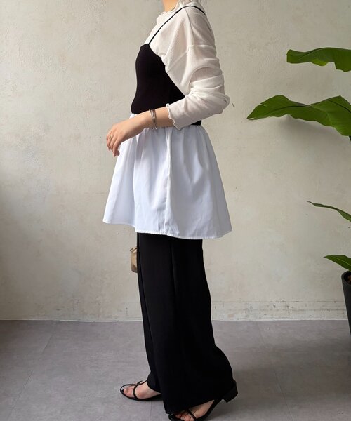 Jena espace merveilleux(ジェナ エスパスメルヴェイユ)の「【WEB限定】シアーセットビスチェ(Tシャツ/カットソー・レディース・オフホワイト/ベージュ/ブラック・FREE)」の9枚目の写真