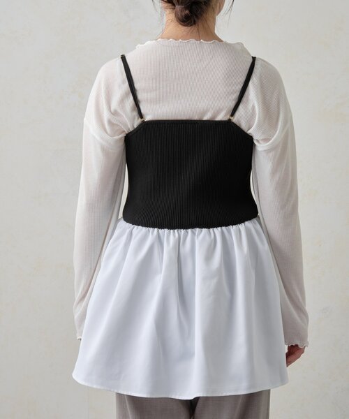 Jena espace merveilleux(ジェナ エスパスメルヴェイユ)の「【WEB限定】シアーセットビスチェ(Tシャツ/カットソー・レディース・オフホワイト/ベージュ/ブラック・FREE)」の20枚目の写真