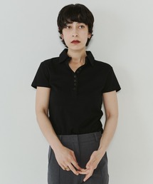 VION | アイレットポロトップス / Eyelet Polo Tops(ポロシャツ)