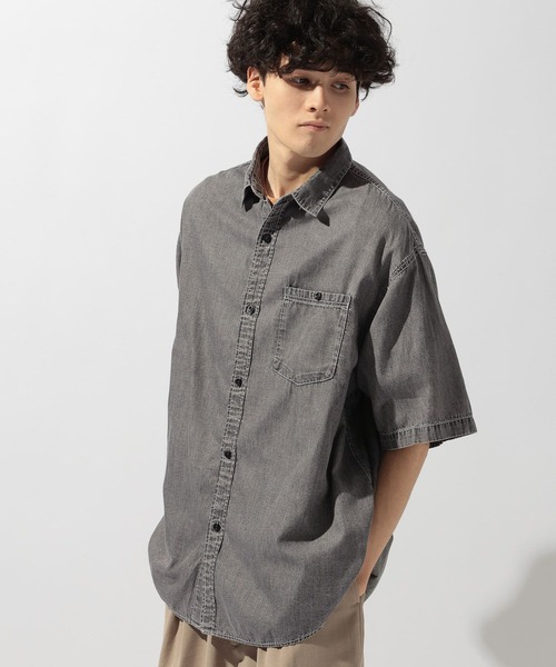 niko and...(ニコアンド)の「ケミカルライトデニムシャツ(シャツ/ブラウス・メンズ・チャコール/インディゴブルー・MEDIUM/LARGE)」の14枚目の写真